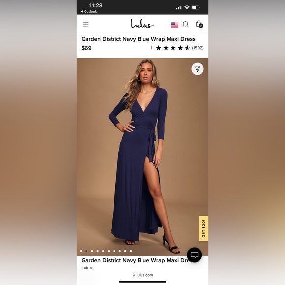 NWT Lulus Wrap Maxi Dress - Picture 2 of 5